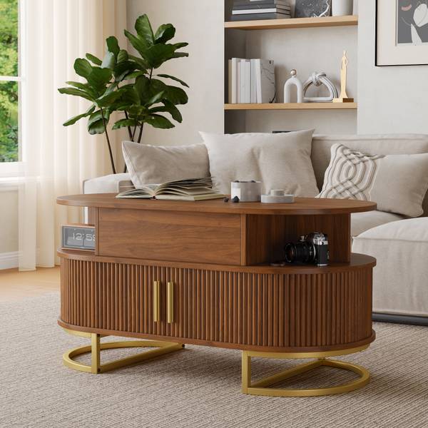 Couchtisch Hermes Ⅷ Braun - Holzwerkstoff - 100 x 64 x 50 cm