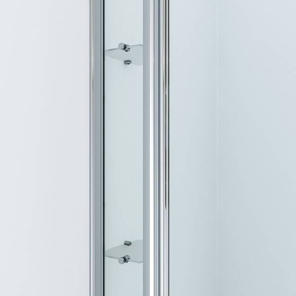 Eckeinstieg Falttür mit Eckregale 140 x 90 cm