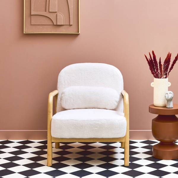 Sessel Weiß - Textil - 82 x 77 x 66 cm