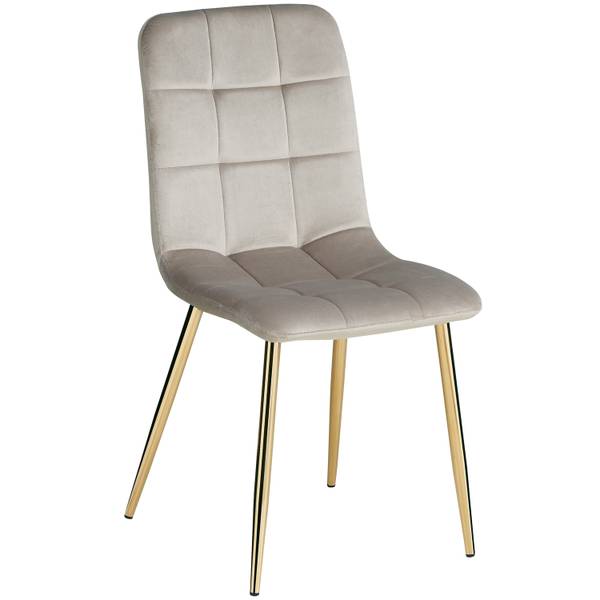 Essgruppe 2753 Grau - Samt - 80 x 88 x 80 cm