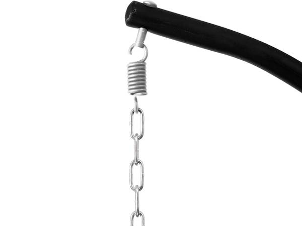 Hängesessel Amara Beige - Schwarz - Grau - Metall - 111 x 195 x 105 cm