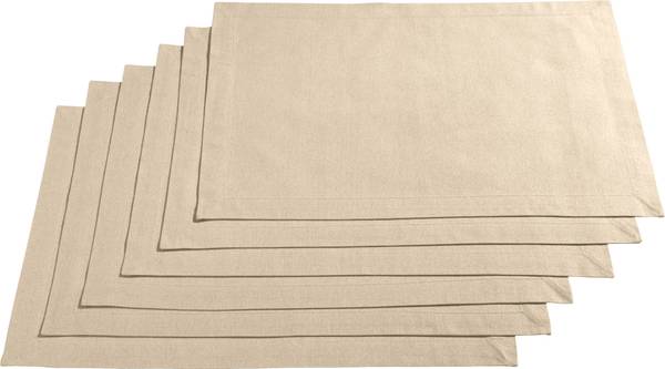 Tischset 6er-Pack 125365 Beige