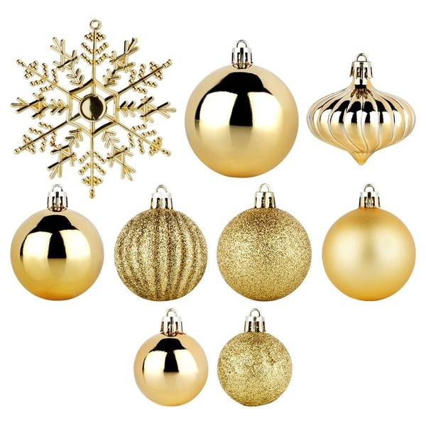 Weihnachtskugeln 40er Set 839436 Gold - Kunststoff - 5 x 5 x 5 cm