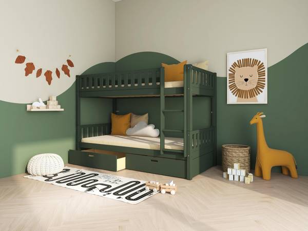 Etagenbett Viggo Grün