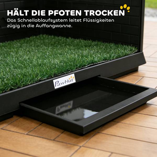Hundetoilette D07-070V00BK Schwarz - Kunststoff - 51 x 37 x 75 cm
