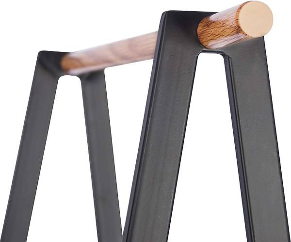 Kleiderständer Olivera Schwarz - Holzwerkstoff - Metall - 54 x 141 x 45 cm