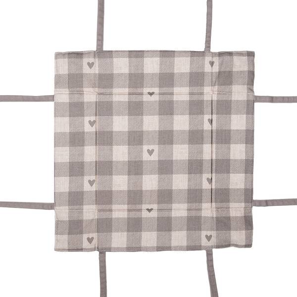 Brotkorb Herzen LOVING CHIC Beige - Textil - 35 x 8 x 35 cm