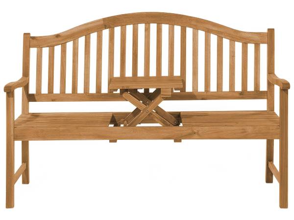 Gartenbank HILO Braun - Massivholz - 150 x 102 x 54 cm
