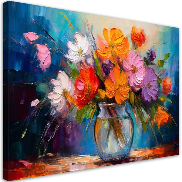 Canvas schilderij Bloemen 120 x 80 cm