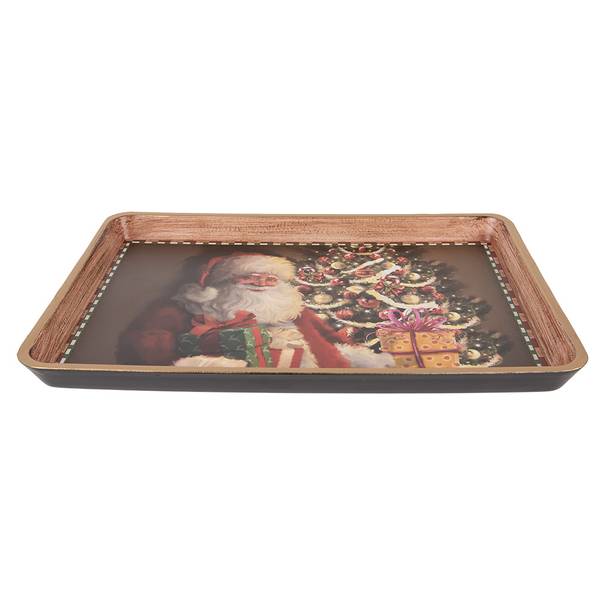 Tablett Brady Braun - Kunststoff - 22 x 2 x 31 cm