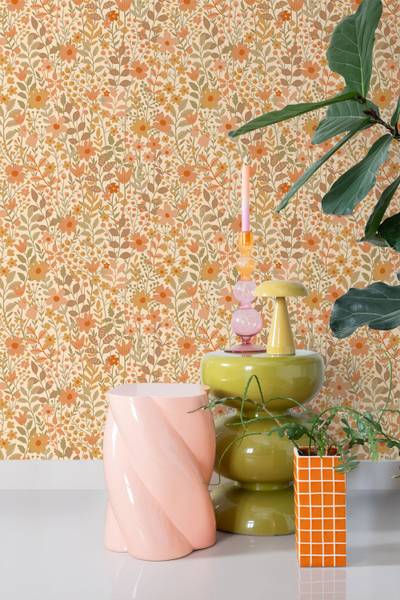 Tapete 131940 Orange - Papier - 50 x 900 x 900 cm