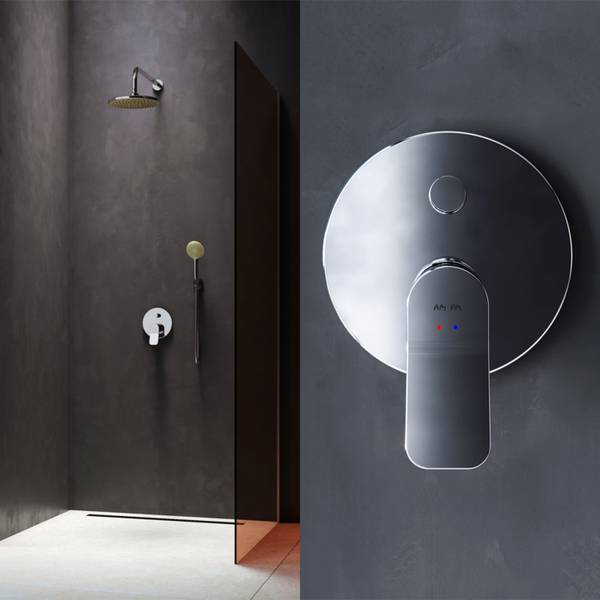 AM.PM Unterputz Duscharmatur Silber - Messing - 15 x 18 x 14 cm