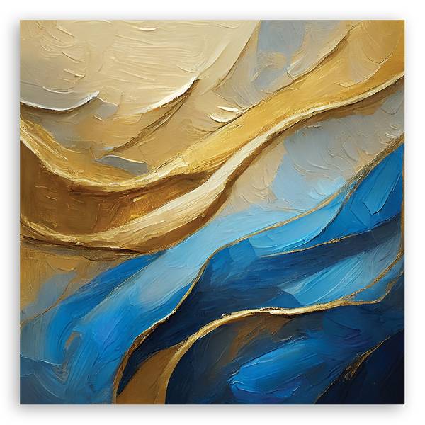 Wandbild wellen abstraktion boho 30 x 30 cm