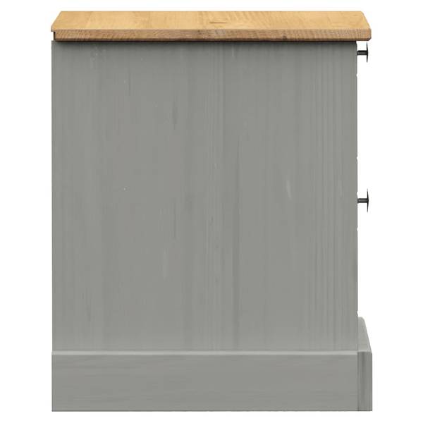 Nachttisch M639578 Grau - Massivholz - 35 x 42 x 42 cm
