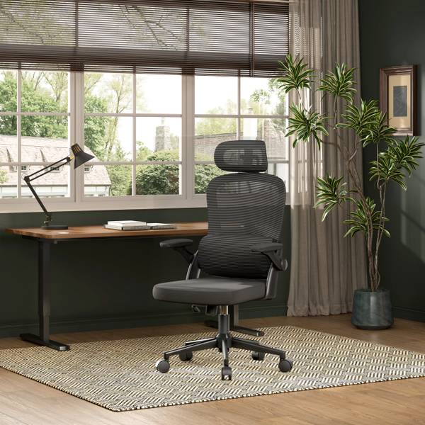 Bürostuhl MC102C-M101 Schwarz - Netzstoff - 69 x 126 x 65 cm