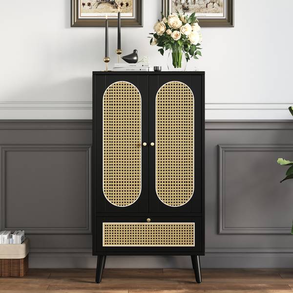 Highboard O3163 Schwarz - Holzwerkstoff - 60 x 111 x 40 cm