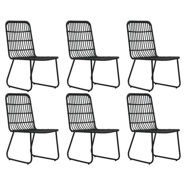 Garten-Essgruppe 3012986-4 (7-teilig) Schwarz - Polyethylen - 80 x 74 x 150 cm
