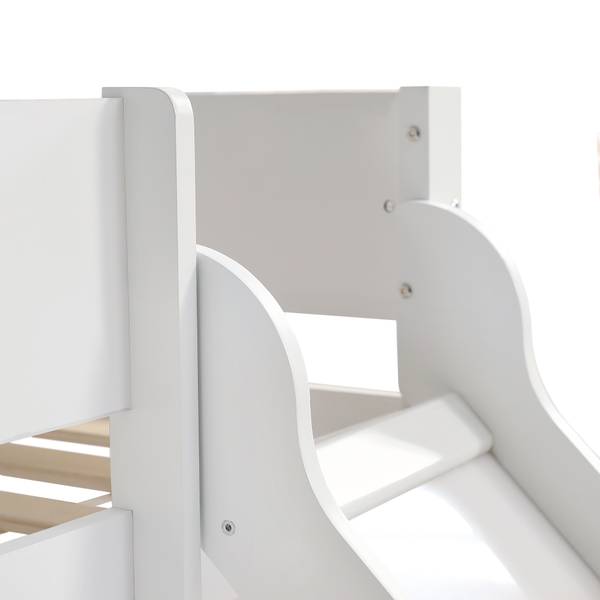 Hoogbed AtticWoody Ⅰ wit - plaatmateriaal op houtbasis - 205 x 121 x 205 cm