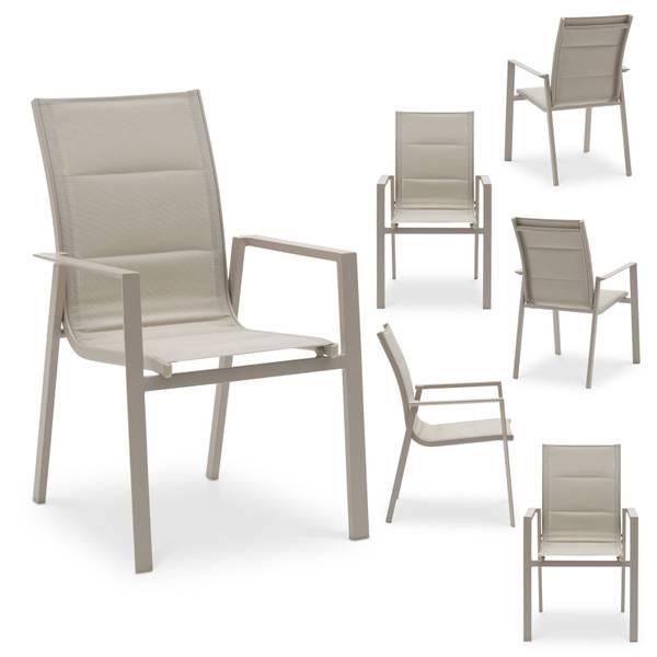 Gartenstühle TRAPANI (6er-Set) Champagner