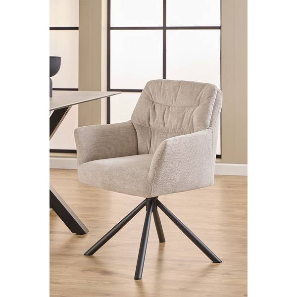 Esszimmerstuhl Alonso 2er Set Beige - Textil - 64 x 86 x 61 cm