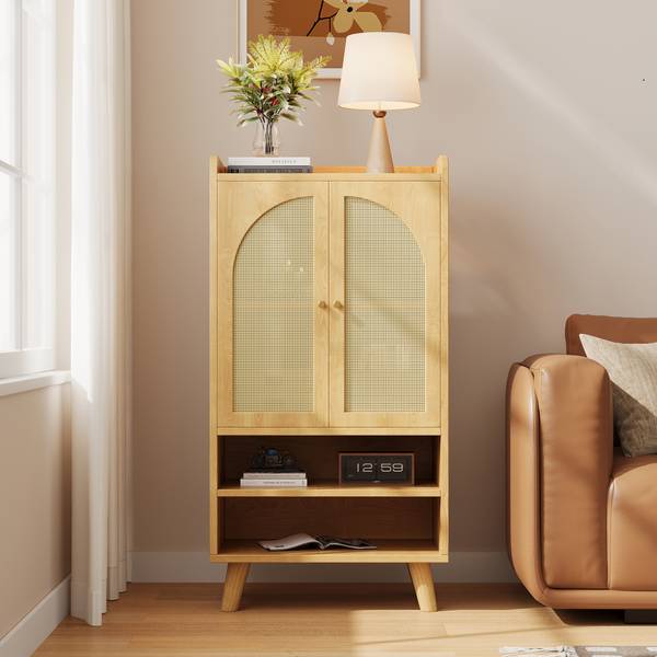 Sideboard RattanWoody Ⅳ Braun - Holzwerkstoff - 40 x 121 x 60 cm