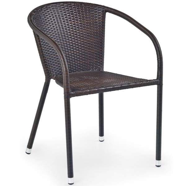 Tuinstoel MAGO bruin - rotan - 78 x 57 x 57 cm