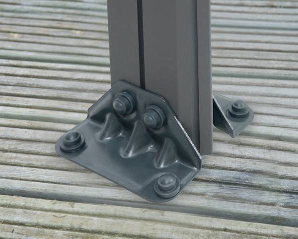 Pavillon Monaco Grau - Metall - 390 x 290 x 450 cm