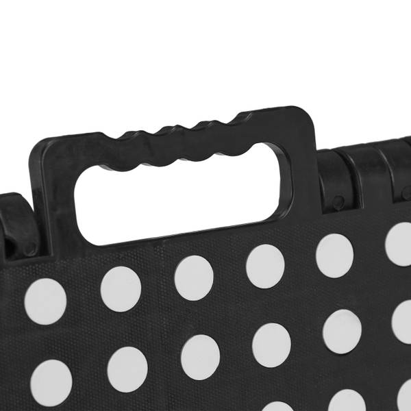 Klapphocker faltbar XL Schwarz - Weiß - Polypropylen - 39 x 39 x 3 cm