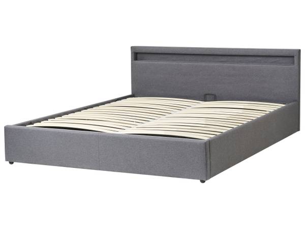 Lit double ARMELLE Textile - Largeur de la surface de couchage : 180 cm