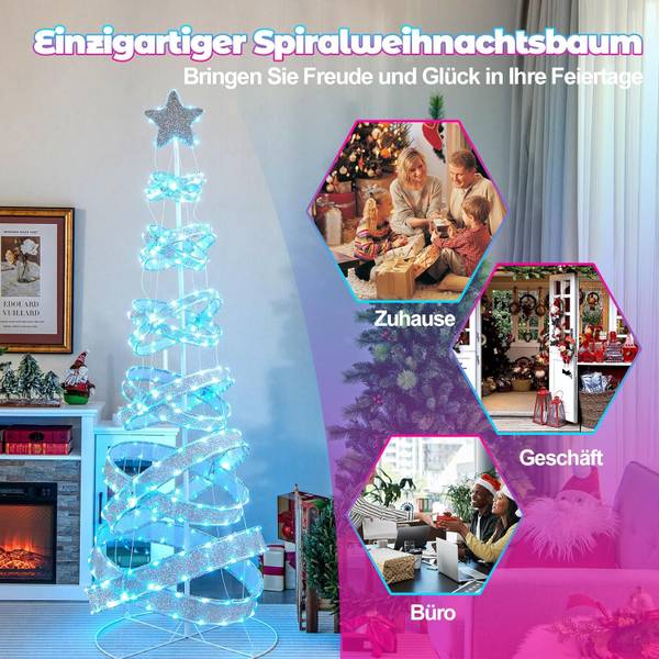 Weihnachtsbaum CM24615DE Weiß - Metall - 70 x 210 x 70 cm