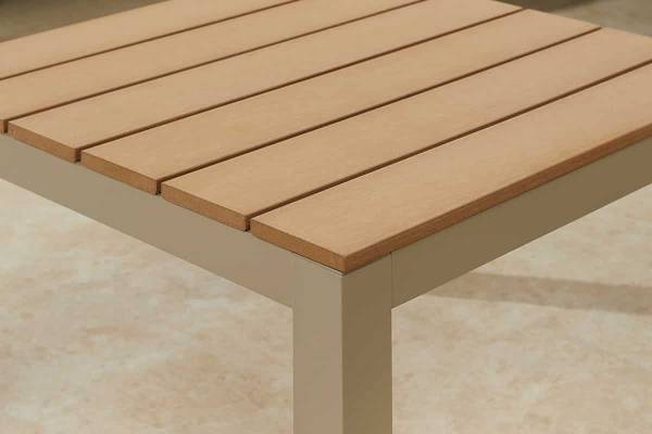 Gartentisch ORLANDO LOUNGE Braun - Aluminium - 60 x 42 x 60 cm