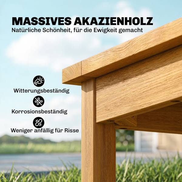 Balkontisch 84G-859V00TK Braun - Akazie - 48 x 46 x 48 cm