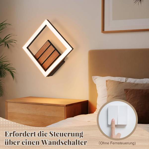 LED Wandleuchte NJSD Schwarz - Eisen - 17 x 6 x 17 cm