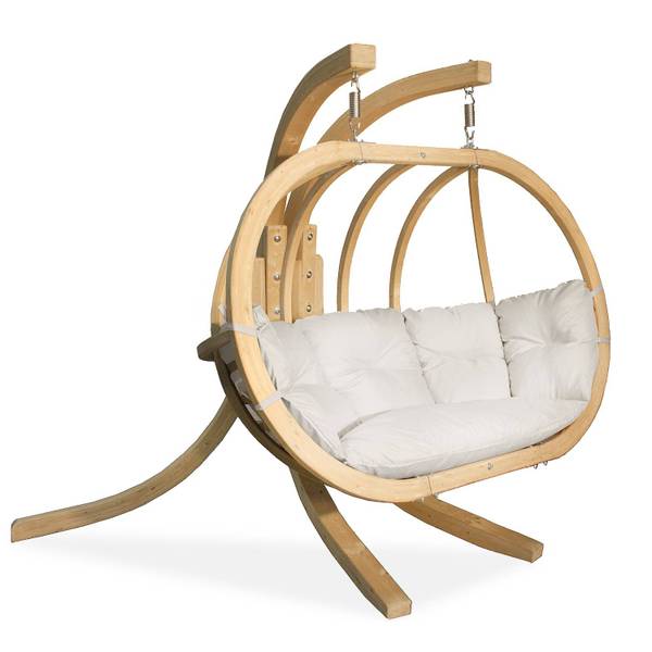 Hängesessel mit Gestell CALLISTO Creme