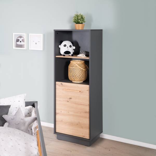 Standregal Lenn Grau - Holzwerkstoff - 55 x 150 x 40 cm