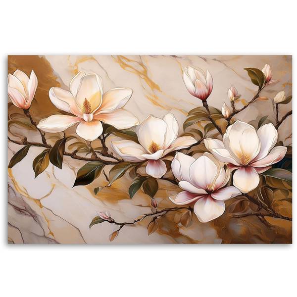 Wandbild magnolien blumen pflanzen 100 x 70 cm