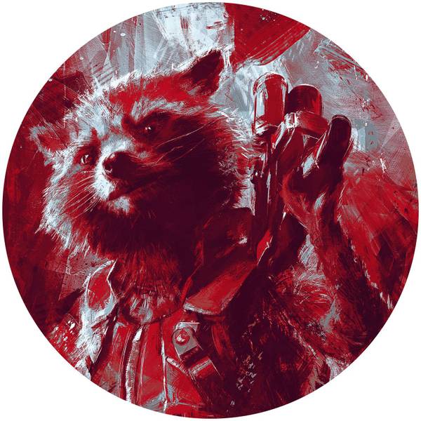 Selbstklebende Wandtattoo 611778 Rot - Vinyl - 128 x 128 x 128 cm