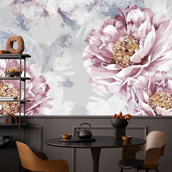 Vlies-Fotobehang BLOEMEN Pioenrozen 90 x 60 x 60 cm