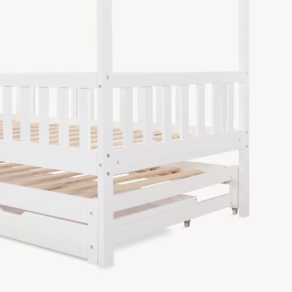 Lit cabane double Aarghonma Blanc