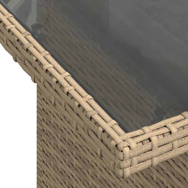 Salon de jardin 3036939-1 lot de 10 Beige - Gris - Polyrotin - 62 x 69 x 62 cm