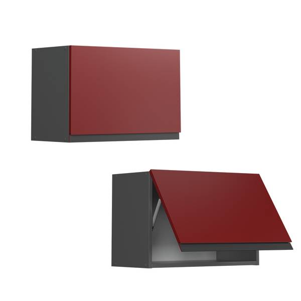 Hängeschrank R-Line 39741 Anthrazit - Rot
