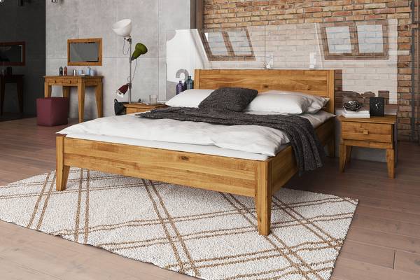 Bett ELIAS 7 Wildeiche - 100 x 190 cm