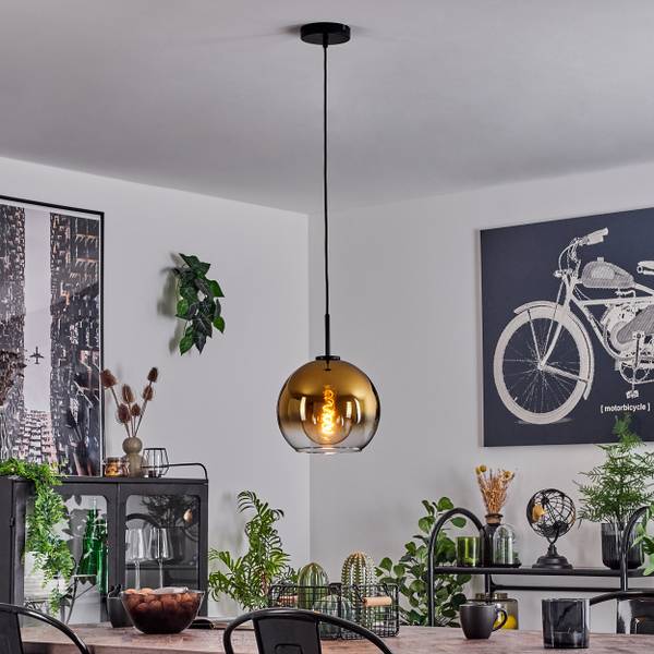 Deckenleuchte Cesaro Gold - Aluminium - Klarglas - 31 x 149 x 30 cm
