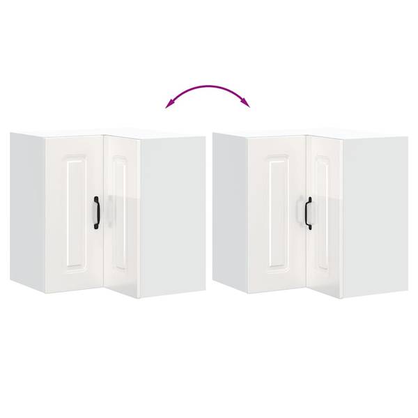 Küchen-Eckhängeschrank XT8276 Weiß - 57 x 60 x 57 cm