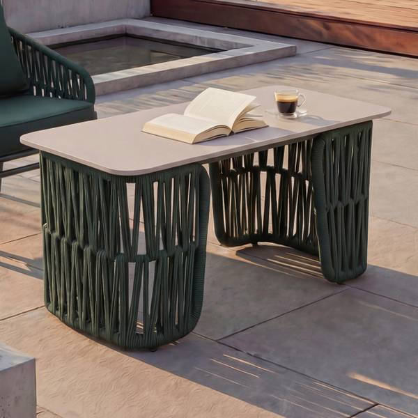 Loungetisch P90 Cremeweiß - Grün