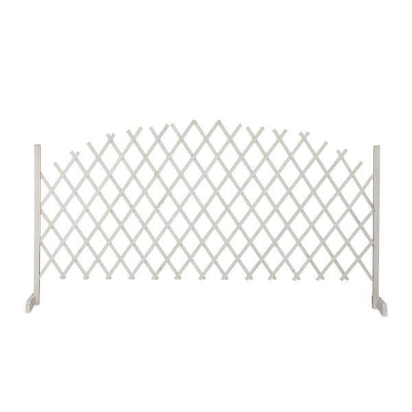 Rankgitter Holz ausziehbar Weiß