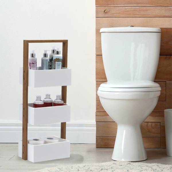 Regal 11162 Weiß - Massivholz - 15 x 66 x 29 cm