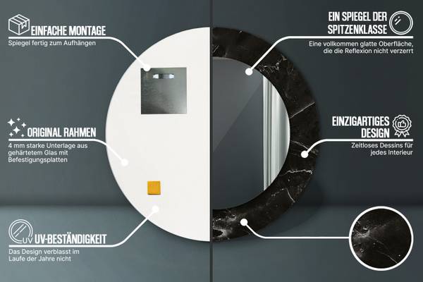 Dekospiegel Vena Lithos 50 x 50 cm