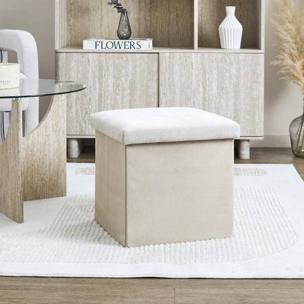Sitzhocker HH-MAVI Beige - 38 x 38 x 38 cm
