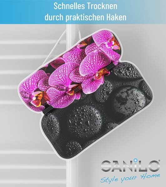 Badewannenkissen Madeira Schwarz - Kunststoff - 39 x 55 x 31 cm
